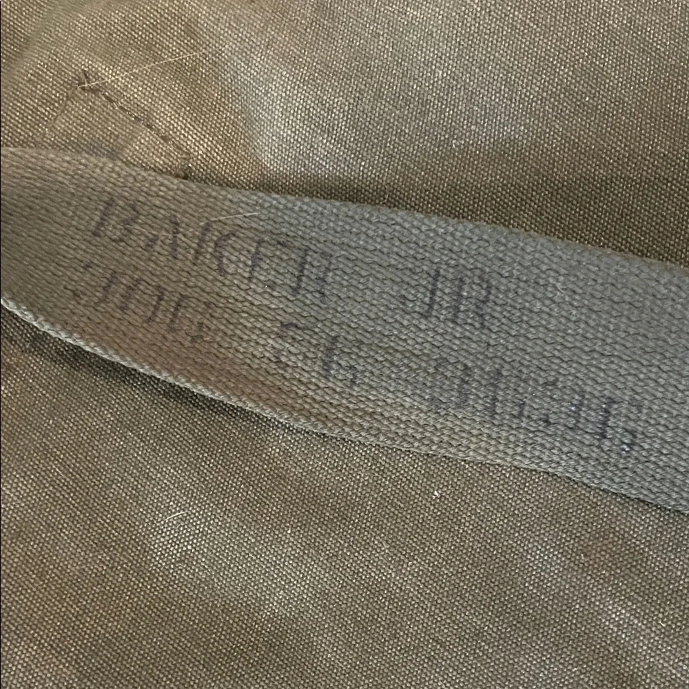 Vintage Military Olive Drab Canvas Bag